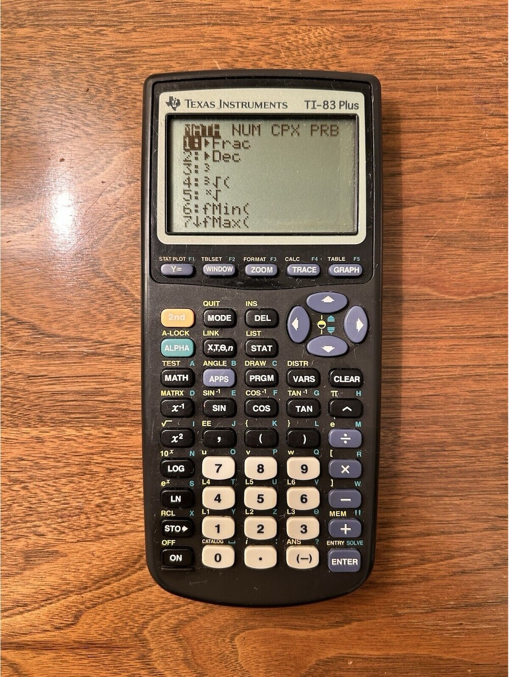 Texas Instruments TI-83 Plus Graphing Calculator Tested Working Black No Cover